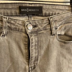 BrockenBow Jeans Gray with Black Inseam Size 27